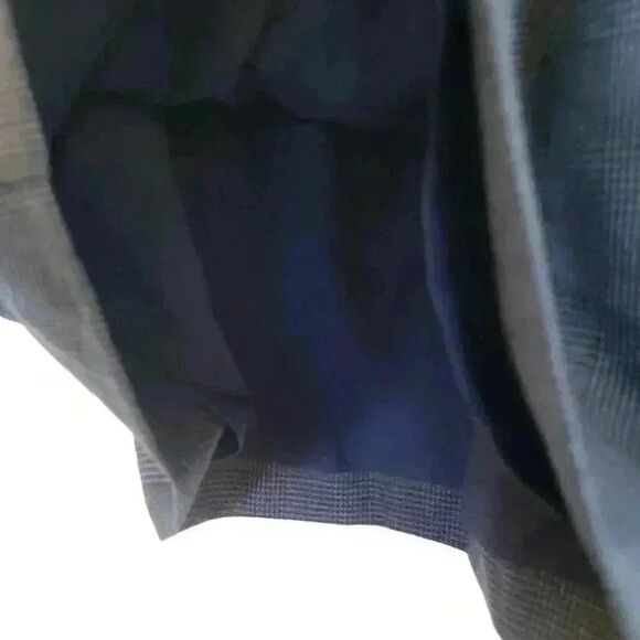 Banana Republic Women's Navy Poly/Rayon/Spandex Plaid Pencil Skirt w Tie Belt & - Picture 4 of 10